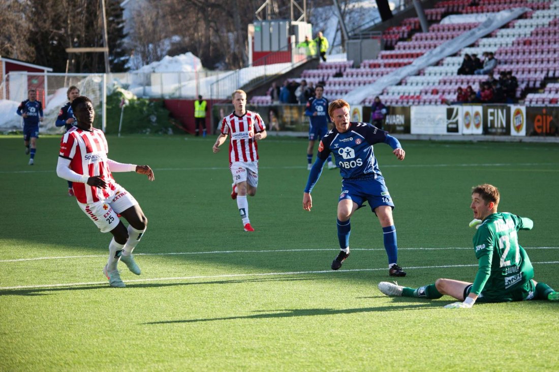 <em>Her settes matchvinneren. Foto: Markus Bratlie</em>