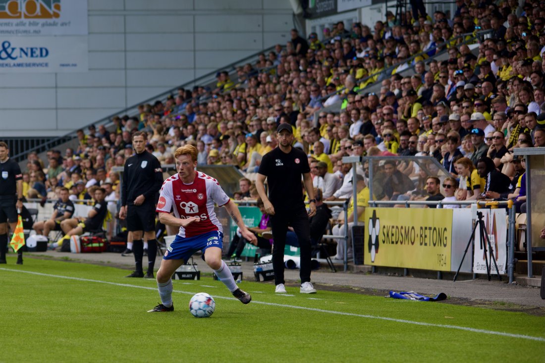<em>Jonas Hjorth i aksjon på Åråsen. Foto: Guttorm Lende</em>