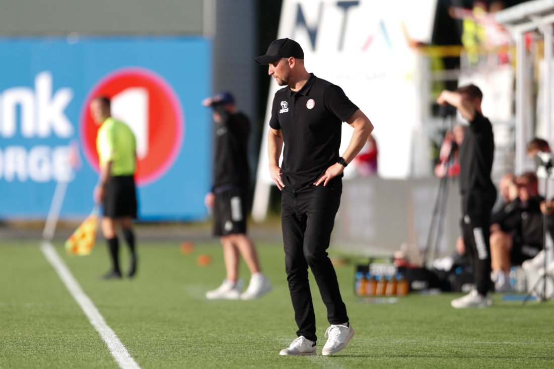 <em>Johannes Moesgaard på Romssa Arena. Foto: Rune Stoltz Bertinussen / NTB</em>