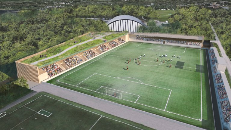 Stadion med tak