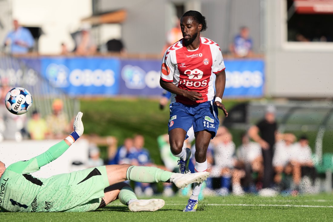 <em>Bilal Njie var centimeter unna et drømmecomeback. Foto: Terje Pedersen / NTB</em>